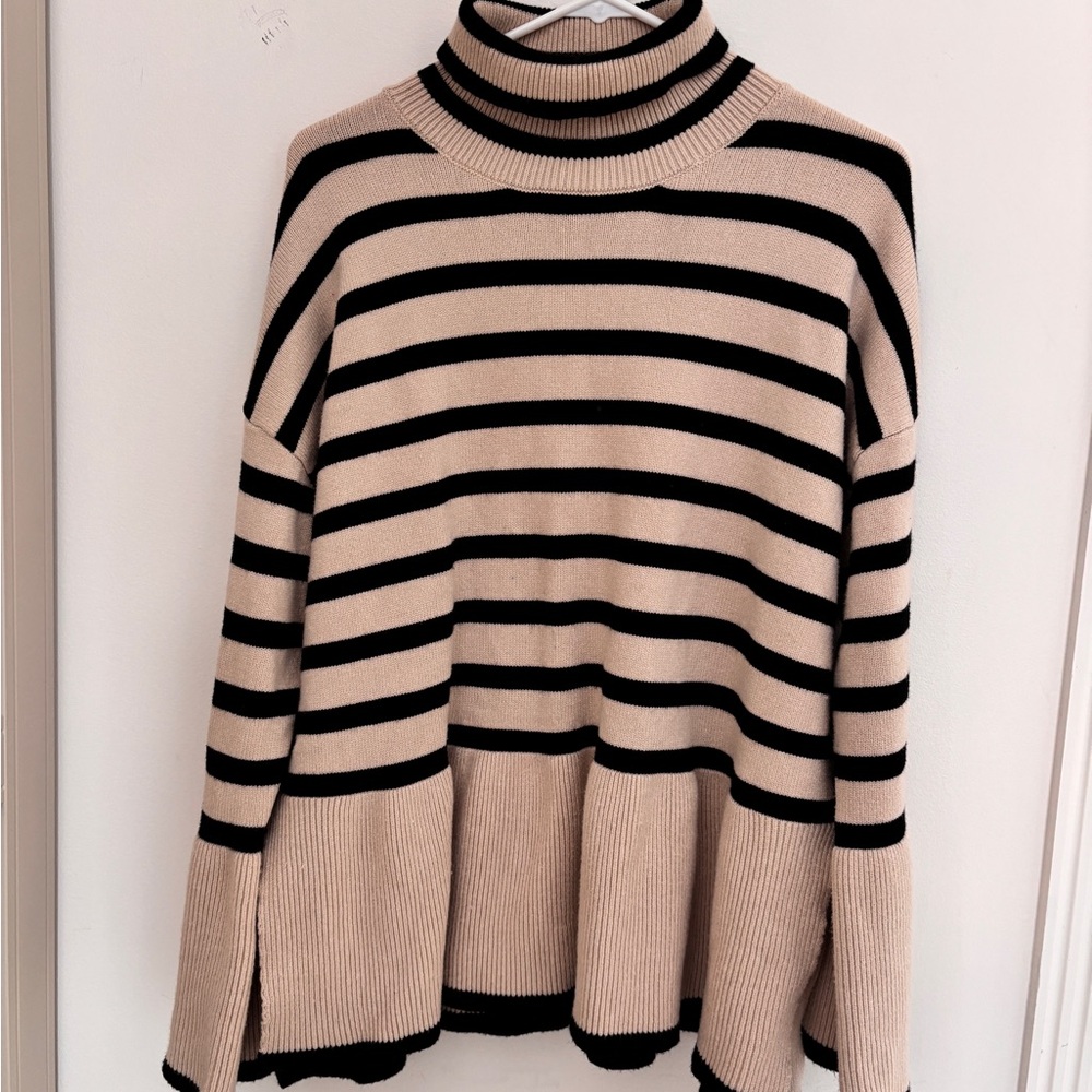 Black and Cream Striped Sweater - Picture 2 of 7